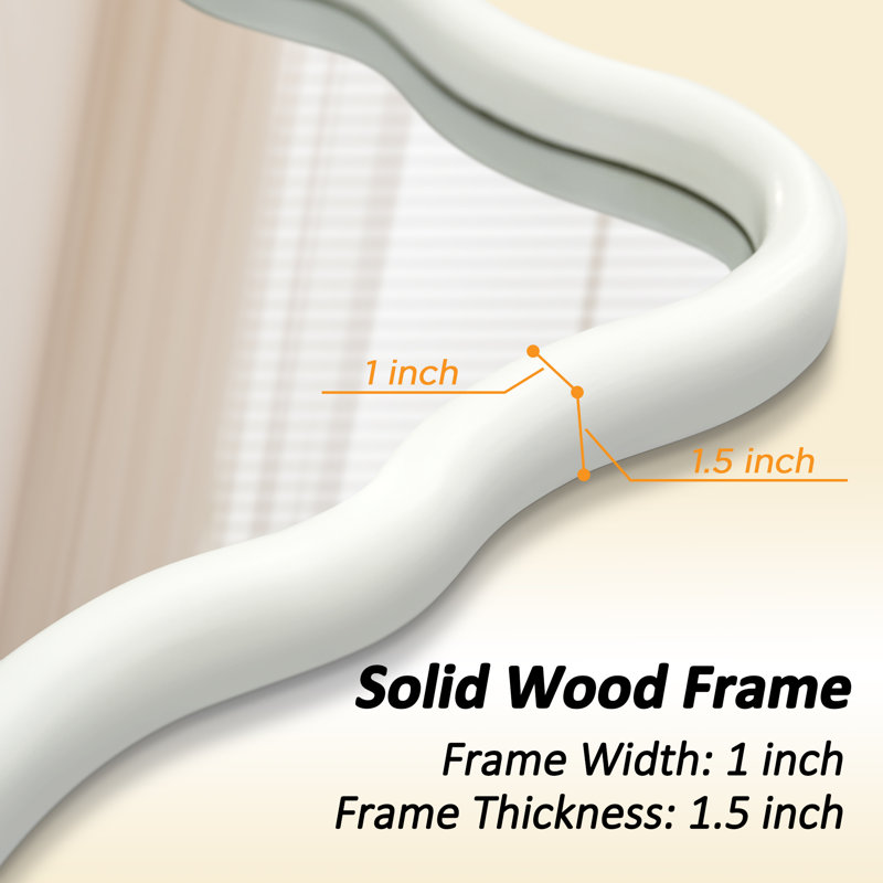 Castin Solid Wood Wavy Wall Mirror - Unique Design