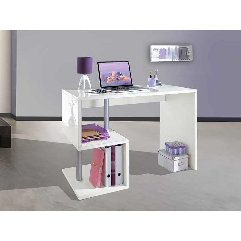 Hoehne Desk, White, 77.5cm H x 100cm W x 50cm D