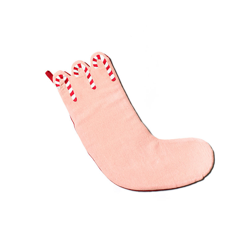 Reversible Candy Cane Scallop Provence Stocking