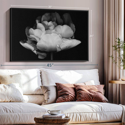 Impression sur toile de tulipes monochromes