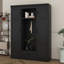 Arbre d'entrée 85,5 po avec banc, armoire de rangement pour hall d'entrée avec 3 crochets, portemanteau avec 4 portes, 1 tiroir et tablettes réglables-835109149
