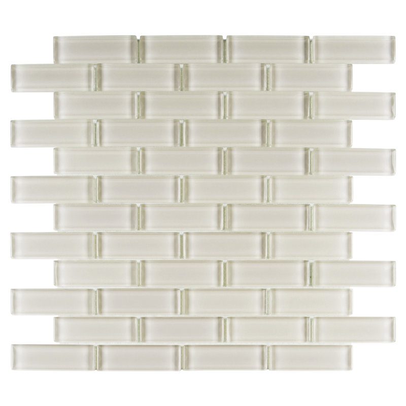 Enchant- Darling 3" x 1" Straight Edge Glass Brick Joint Wall & Floor Tile, Malt