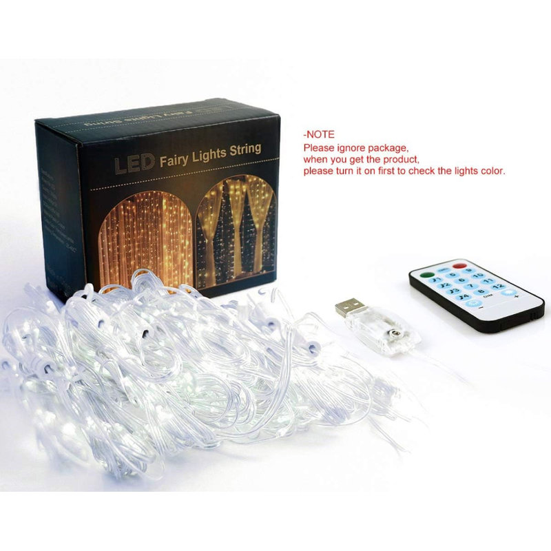 Seka Outdoor 144 - Bulb 95'' Plug-in LED Curtain String Light