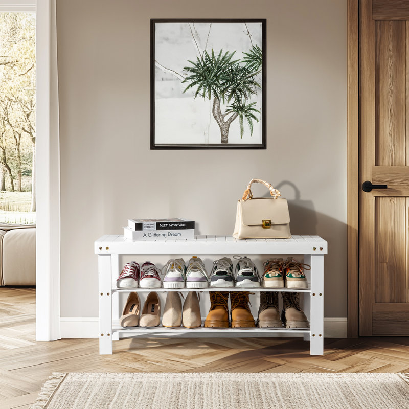 Banc de rangement Babb, Blanc