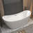 59 "Acrylic Freestanding Tub, Gloss White,  With Chrome Overflow And Pop-Up Drain, CUPC Certified