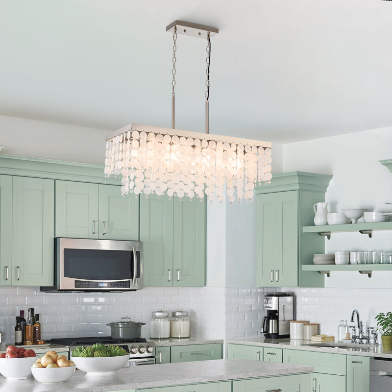 Lustre en coquillage à 4 lumières Maquoit