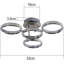 LED ceiling light modern 39W warm white crystal lamp chrome in 4-rotating ring design