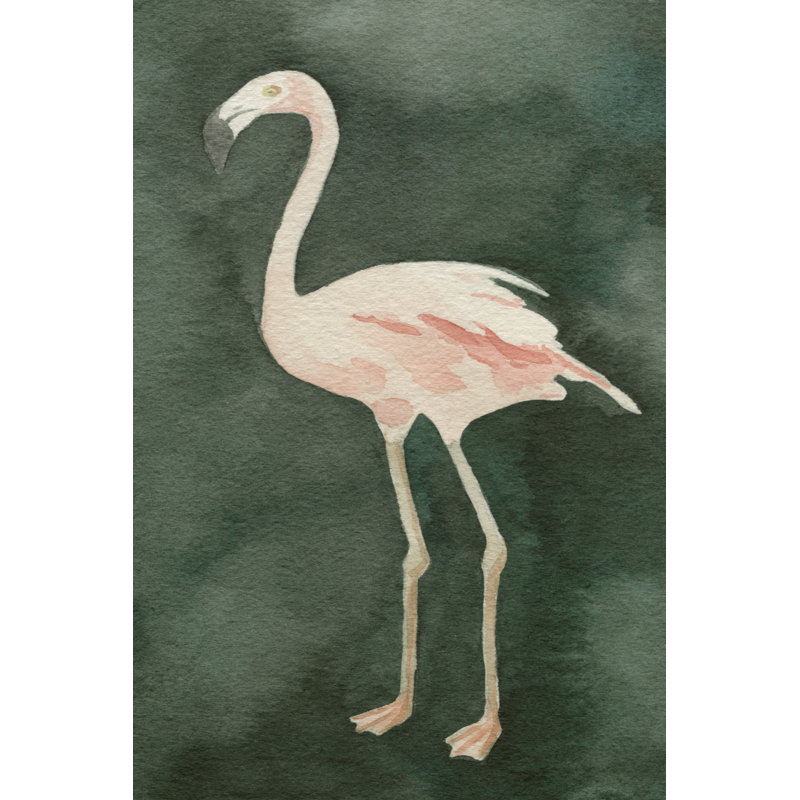 Forest Flamingo I by Emma Caroline - Wrapped Canvas Painting, 76cm H x 51cm W