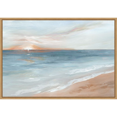 «Serene Sunrise over Calm Waters» par Ian C, reproduction d'art sur toile encadrée