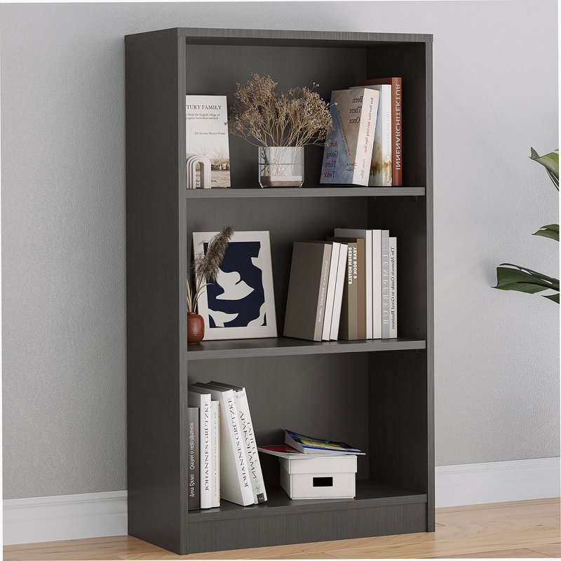 Cremorne Modern Standard Bookcase, Gray, (5 Shelves) 60” H x 33” W x 12”D