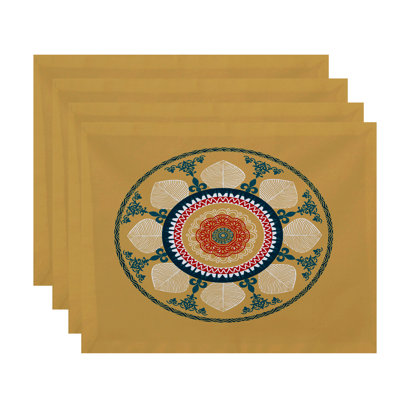 Harrel Polyester Abstract Rectangle Placemat