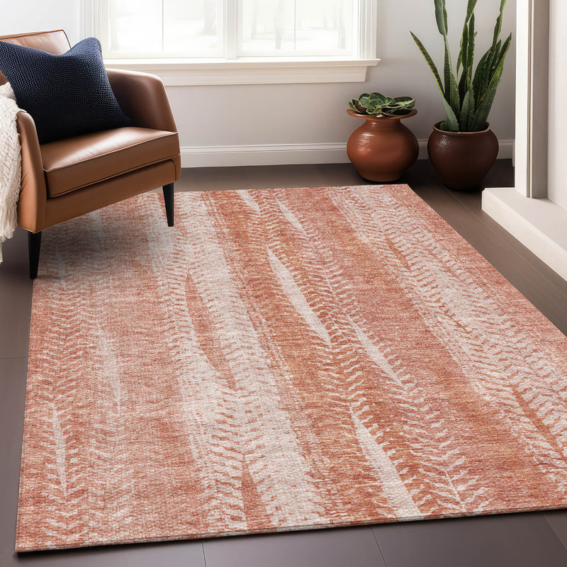 Tapis corail Prisco lavable à la machine de qualité supérieure, Rectangle 10 pi x 14 pi