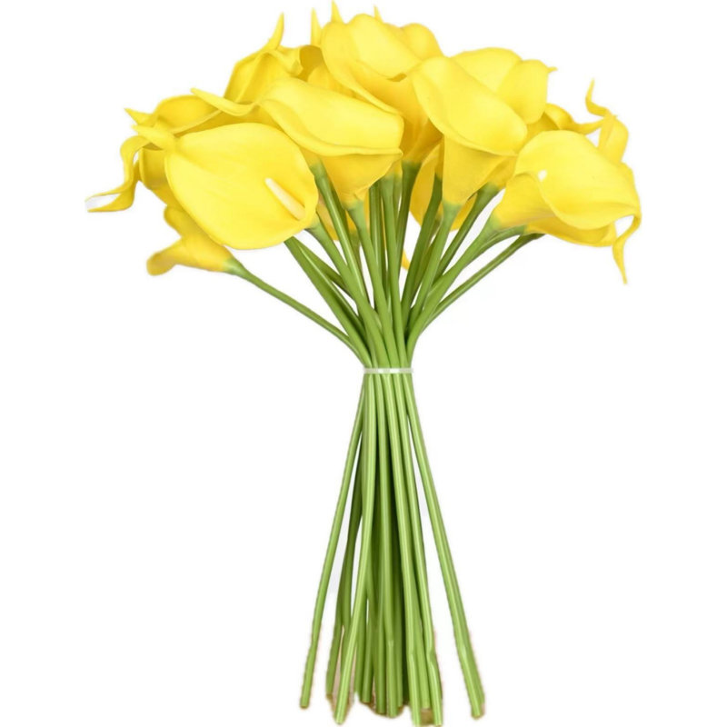 Arrangement floral de lis de Calla artificiel avec longues tiges, fausses fleurs pour les centres de table de salle à manger