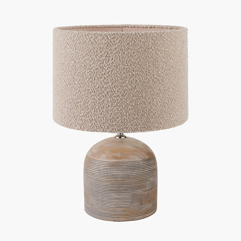 Table Lamp, 19.29" H x 13.78" W x 13.78" D, Brown, Grey