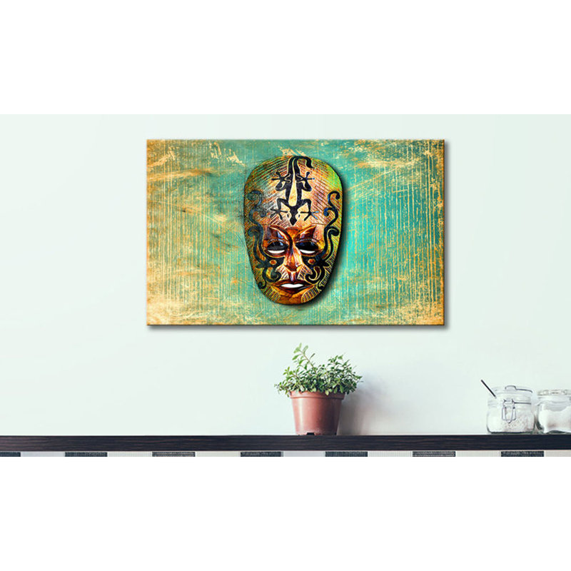 African Markings - Stretched On Wooden Frame Print on Canvas, 100% cotton canvas, 80cm H x 100cm W