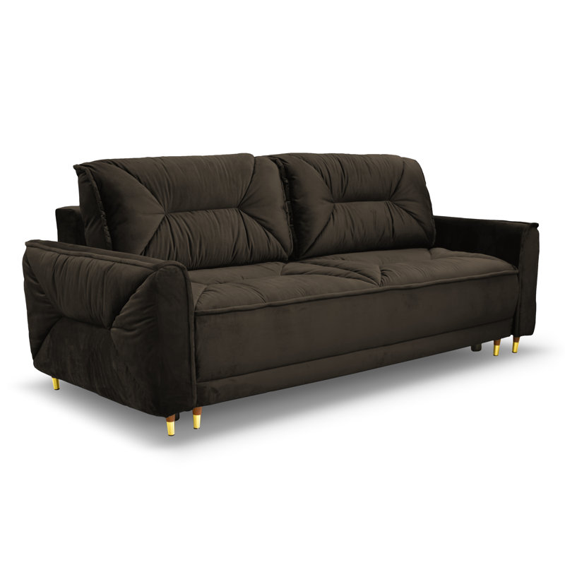 Alixandra 3 Seater Sofa & Chaise, Dark Brown