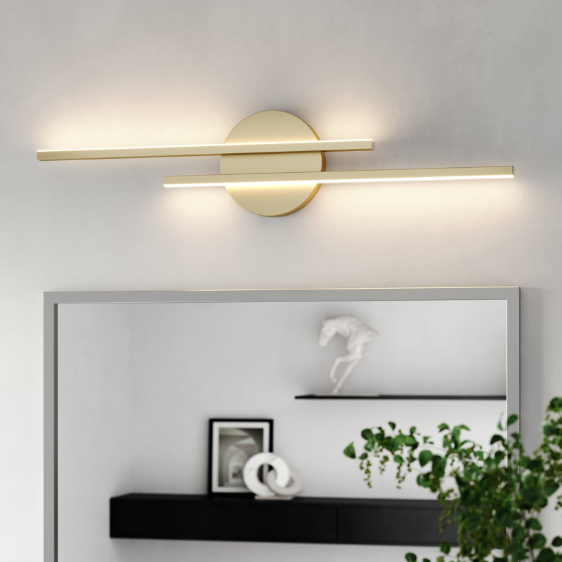 Éclairage de salle de bain à intensité variable à 2 lumières DEL Buchan, Or