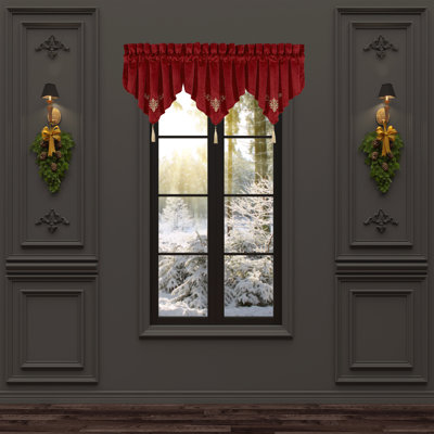Noelle - Crimson Window Ascot Valance