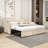 Twin Wood Upholstered daybed with Twin Trundle-337246201