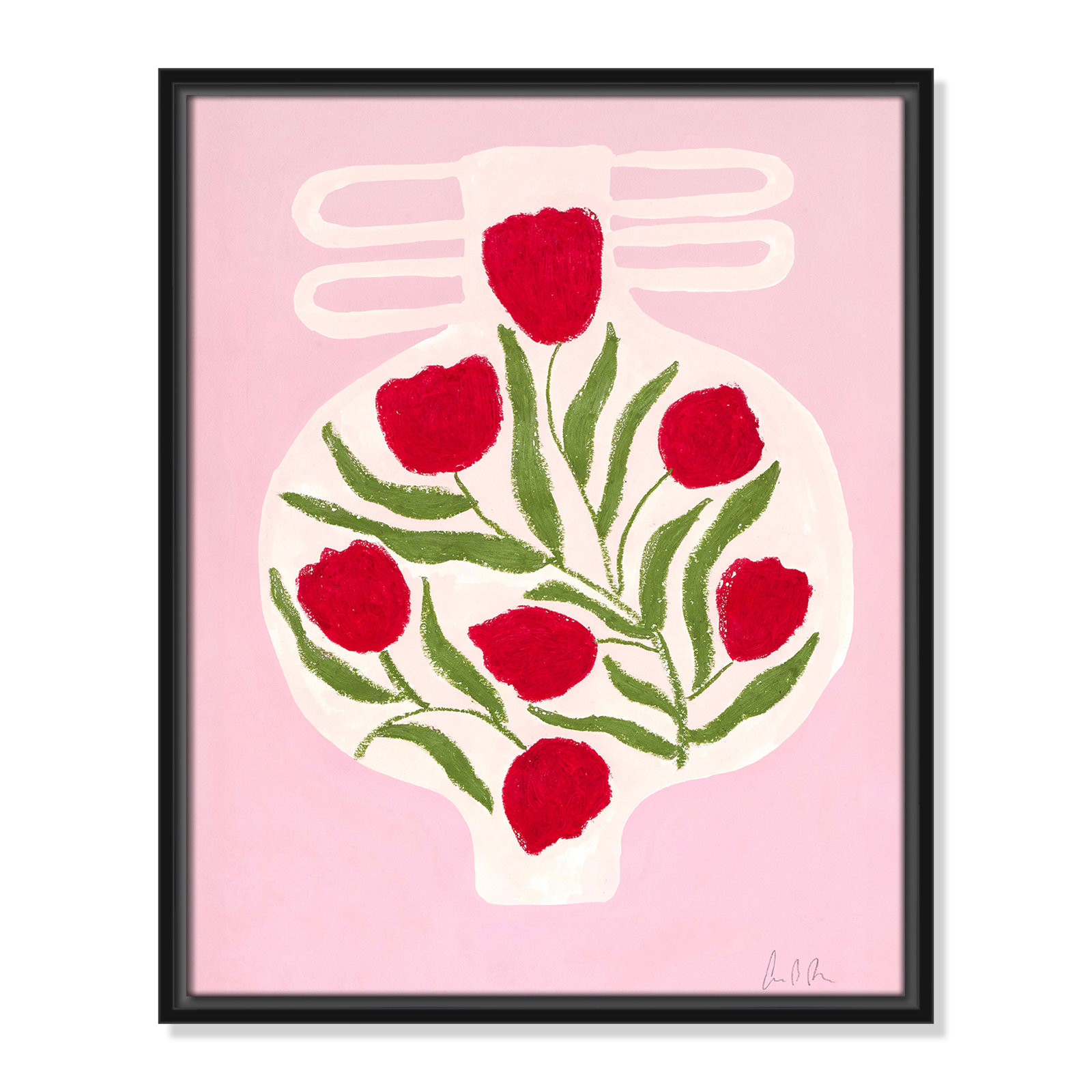 Vase No. 02 Print by Camilla Bergqvist, 21.5" H x 17.5" W, Black