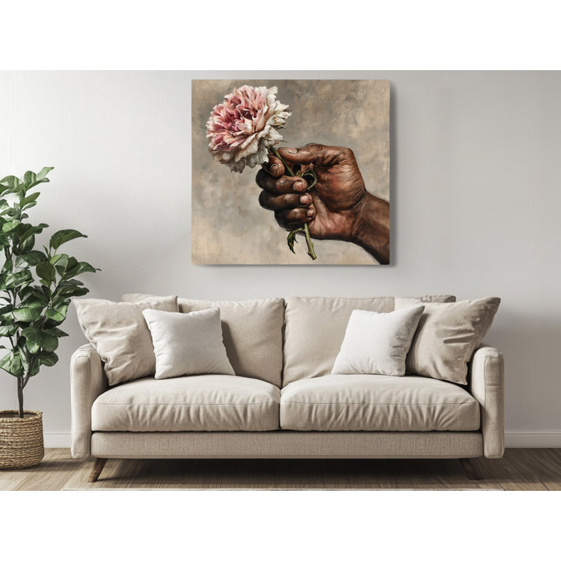 Reproduction d'art sur toile, pivoine rose élégante, 12 po x 12 po