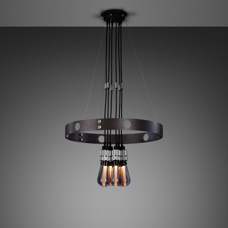 6 - Light Chandelier, Steel