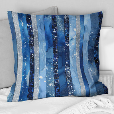 Sparkling Stripes I - Glam Throw Pillow