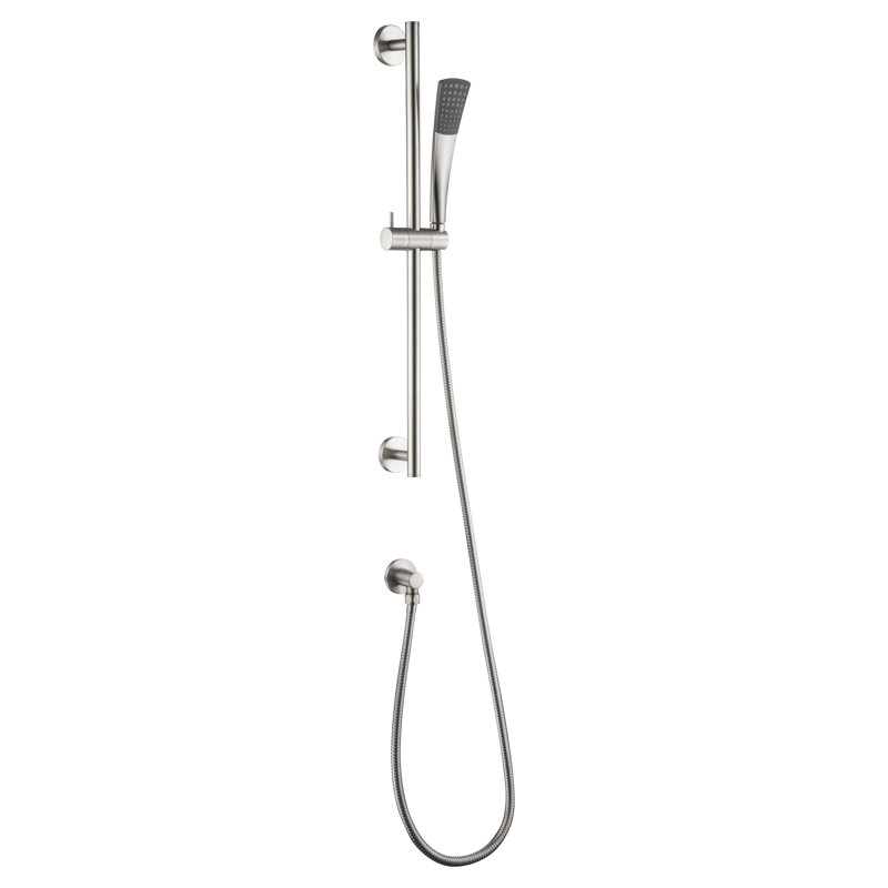Twist Collection 24" Slide Bar Handheld Shower Head Set with 60" Flexible Hose - Brushed Nickel, Brushed Nickel