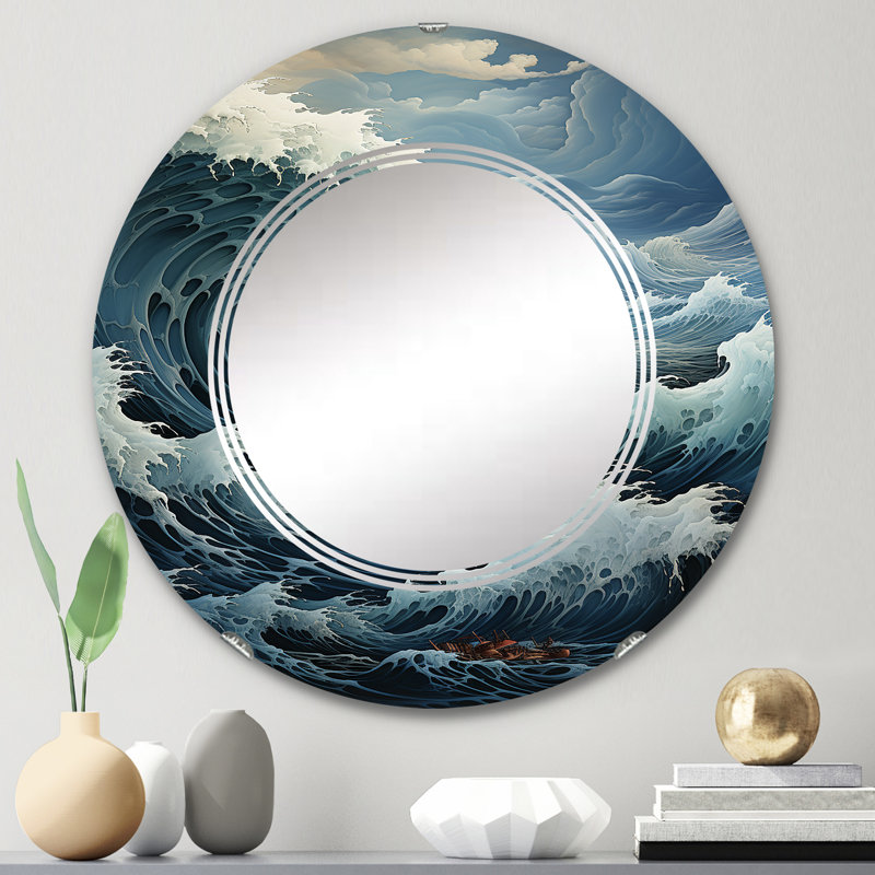 Aubart - Miroir mural rond, 24 po x 24 po
