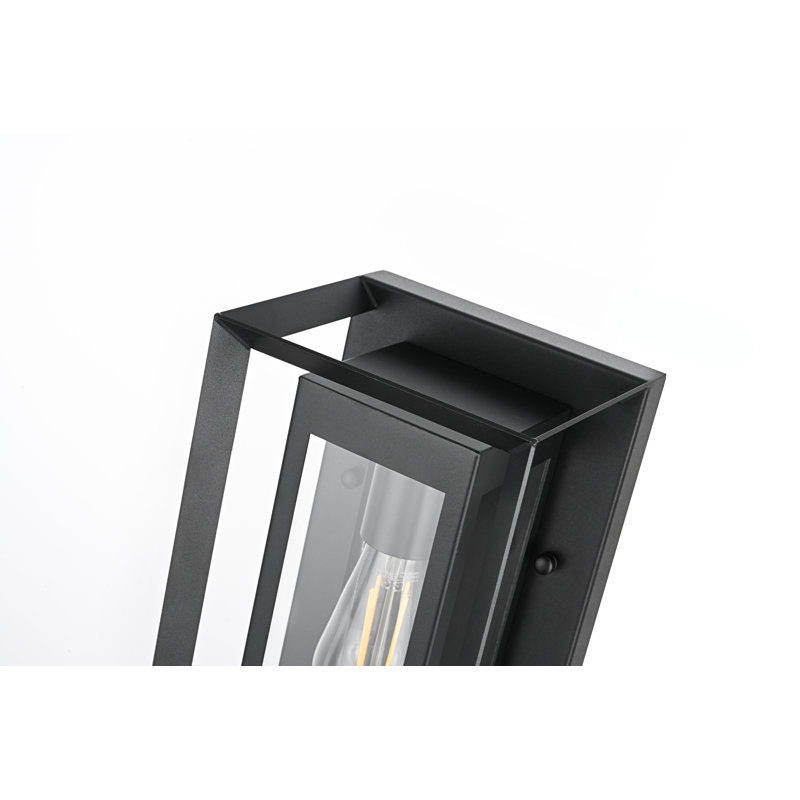 Newlon 7 Inch Outdoor Wall Sconce in Black