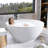 Freestanding Solid Surface Soaking Bathtub For Bathroom,Matte White