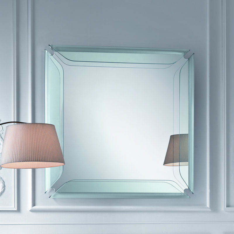 Burritt Glass Wall Mirror, Transparent, 108 cm H x 108 cm W x  12 cm D