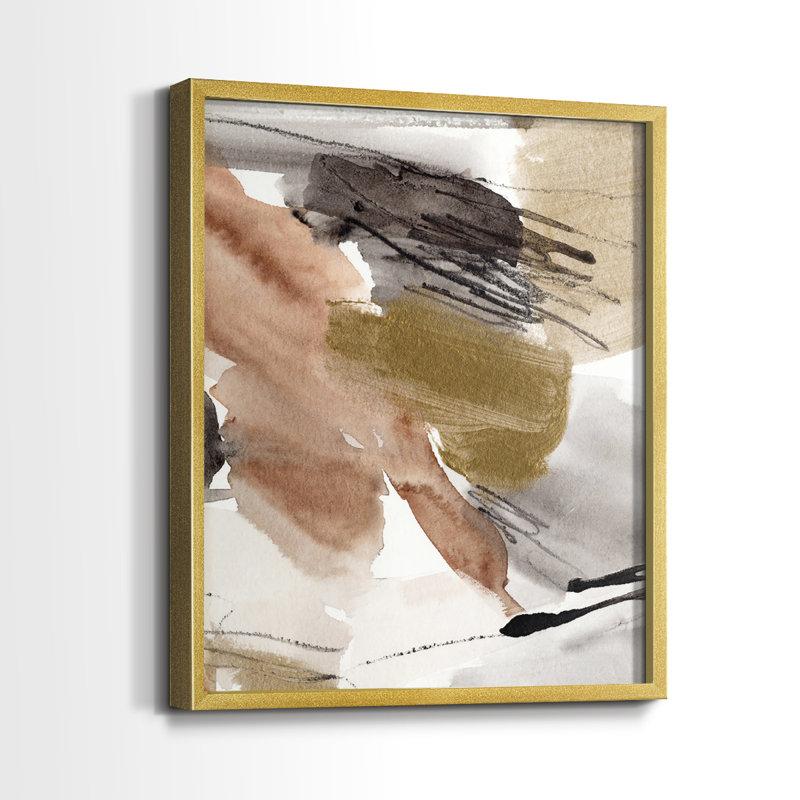 Or antique II - reproduction encadrée de qualité supérieure - prête à être accrochée - aucun clou requis - aucun clou requis