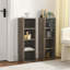 Étagère de rangement multimédia à 8 niveaux, armoire de rangement compacte CD DVD avec tablettes réglables, bibliothèque haute étroite pour le bureau à domicile, bibliothèque multifonctionnelle à deux étages