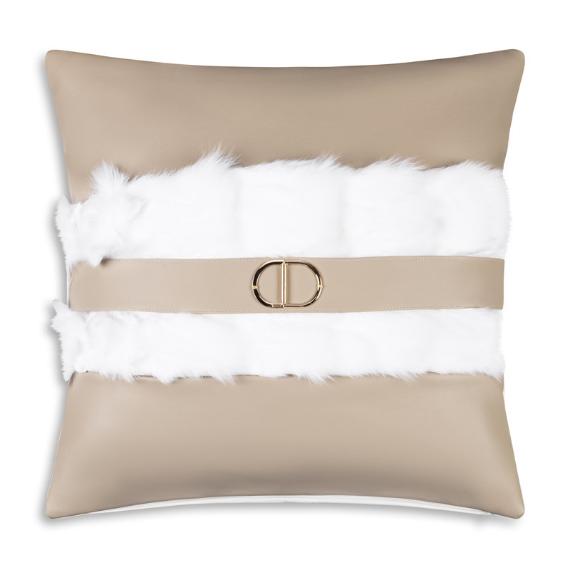 Coussin en fausse fourrure beige Atlas Atlas