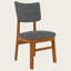 Ensemble de salle à manger 5 pièces de style Mid-Century moderne, table en bois massif et chaises rembourrées, peu encombrant pour la maison et la cuisine