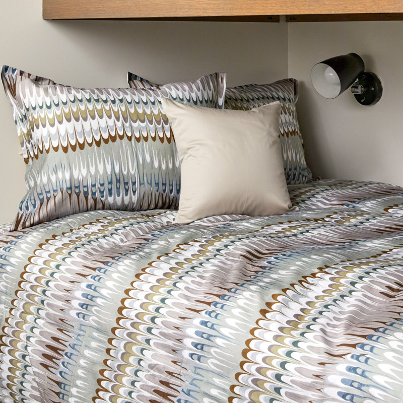 4-Piece Waves Linen Bedding Set, King