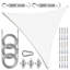 Voile d'ombrage triangulaire Amgo avec trousse de quincaillerie et corde 200 g / m², blocage UV 95%-111679627-111679613