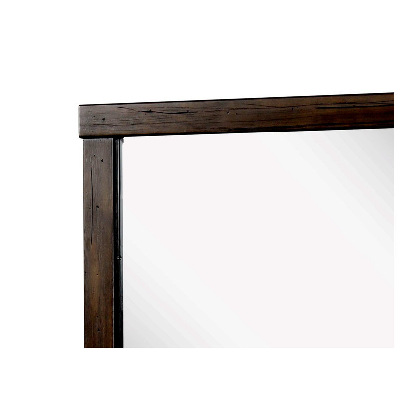 Miroir carré en chêne noueux