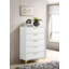 Commode de chambre à 5 tiroirs Paulk - blanc-927211334