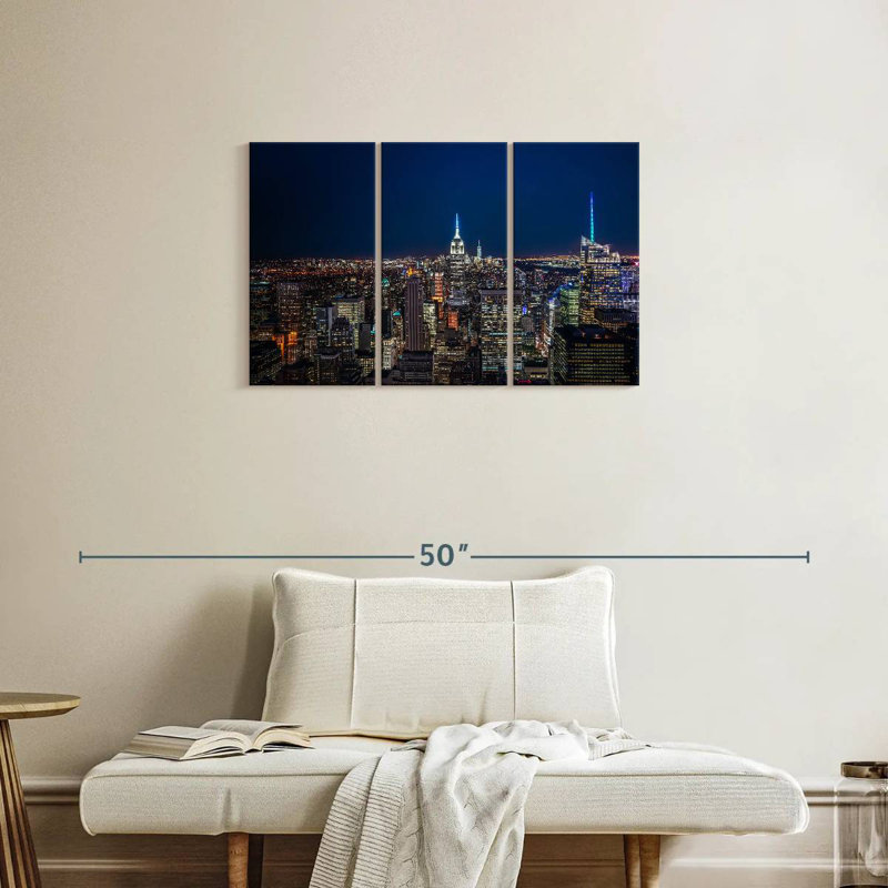 Sireci NYC Night Skyline, 20" H x 33" W