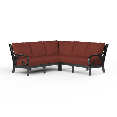 Monterey Left Hand Facing Patio Sectional with Sunbrella Cushions by Sunset West