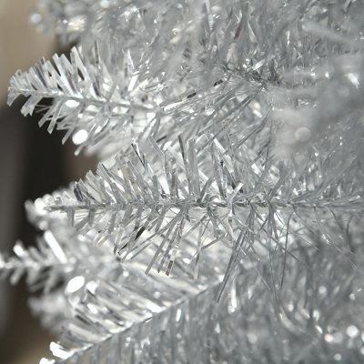 Arbre de Noël artificiel 6 pi avec arbre de Noël mince 6 pi avec 390 branches réalistes et support en plastique