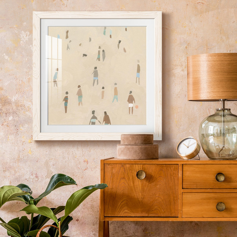 «Beach Goer IV», reproduction encadrée de qualité supérieure - prête à être accrochée, H 17 po x l 17 po x P 1,5 po, Blanc