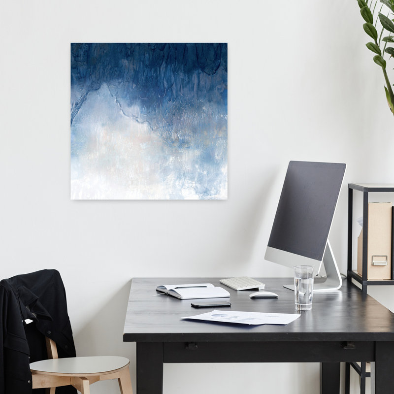 «Mist Downing In Tranquility I Abstract», art mural côtier, H 18 po x l 18 po