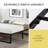 17 Stories Twin Size Platform Bed Frame, 14 Inch Metal Bed Frame For Storage, Mattress Foundation With Rustic Wood, No Box Spring Needed, Easy Assembly, Wood Slats-1319930297