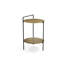 Table de bout ronde en fer 22 po avec tablette