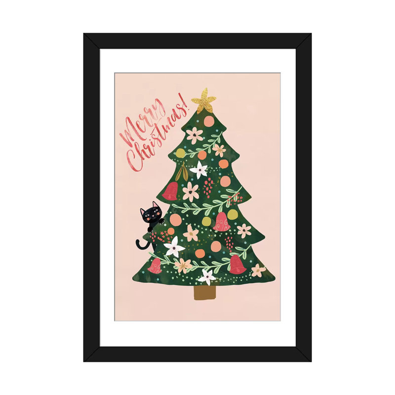 « xmas pin », impression sur toile tendue, H 24 po x l 16 po x P 1 po, Papier d'art encadré noir, Blanc