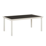 Berlin Gardens Vida Aluminum Matte White Base 73″ Dining Table