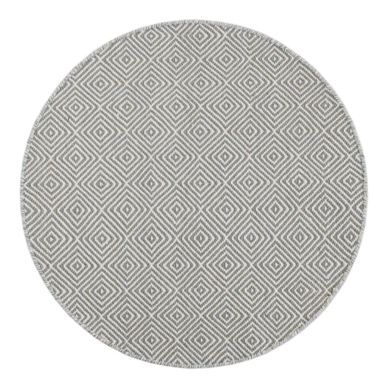 Traetyn Flatweave Wool Indoor Rug, Round 3'1"